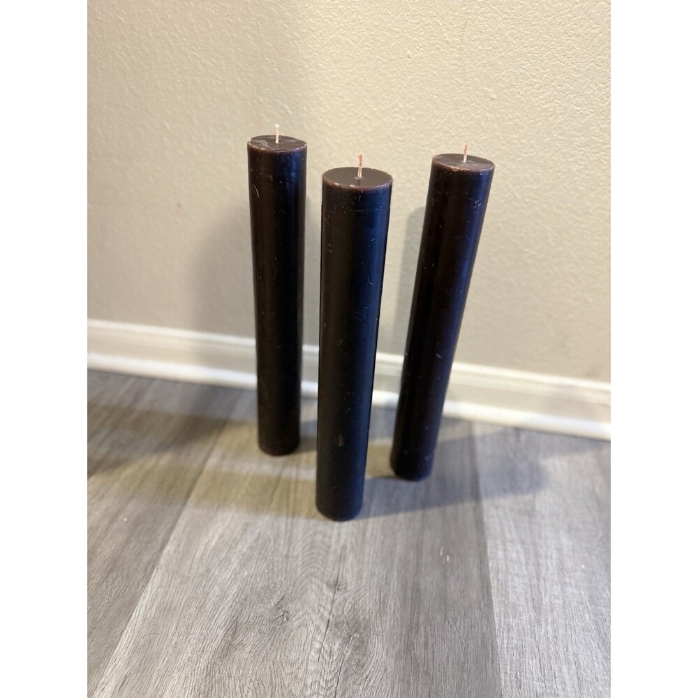 3 Round Biller Candles 16” Mauve Reception Party Weeding Birthday Home Decor
